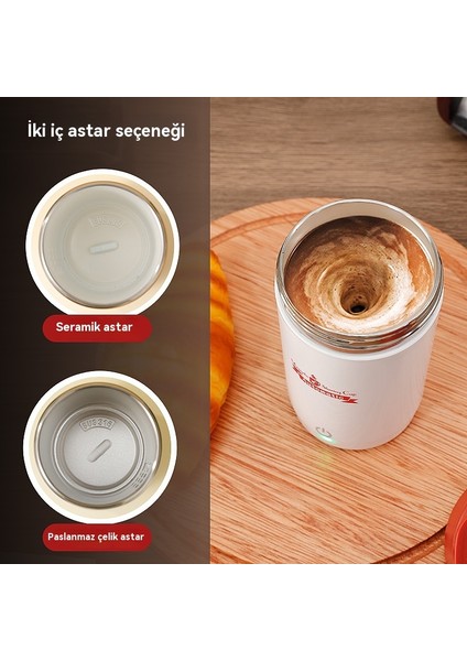 Akıllı Sıcaklık Ekranı Şarj Edilebilir Kahve Karıştırma (Yurt Dışından)