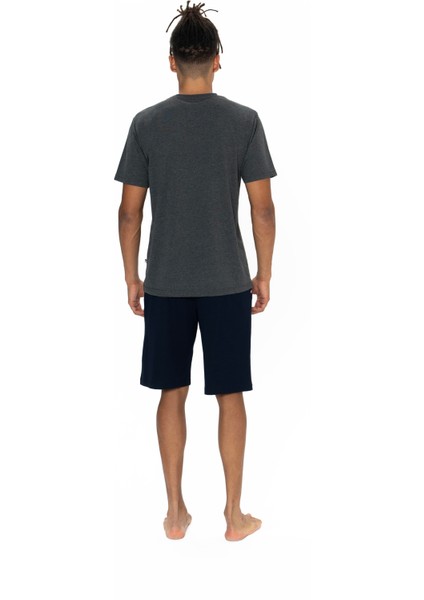 Erkek Antrasit Melanj Şort Takım fırsatları