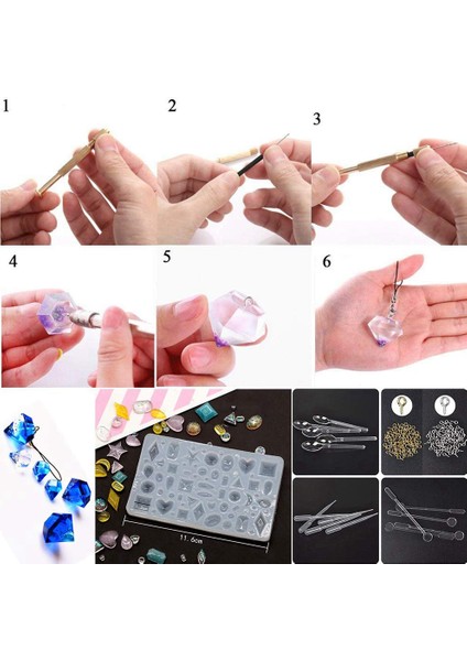 229 Adet Dıy Takı Reçine Döküm Silikon Epoksi Kaşık Seti Zanaat Kolye Takı Kolye Yapımı 48 Payetler (Yurt Dışından) indirimleri