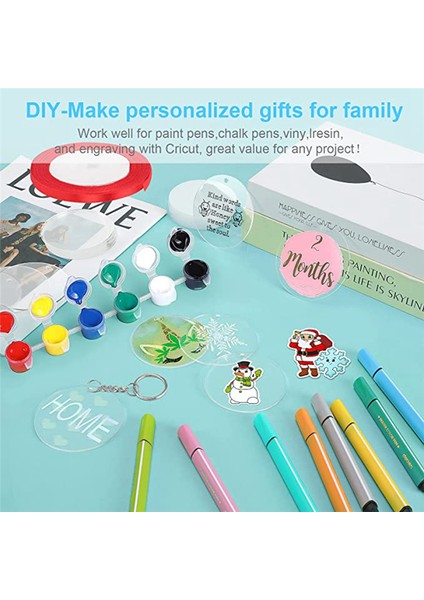 30 Adet Akrilik Anahtarlık 3.5 Inç Daire Boş Delikli Akrilik 0.080 Inç 1/12 Inç Kalın Akrilik Kırmızı Kurdele Noel Için (Yurt Dışından) indirimleri