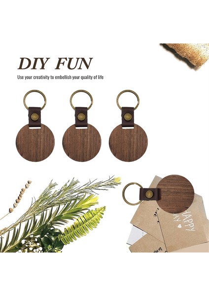 20 Paket Ahşap Anahtarlık Boşlukları Deri Anahtarlık Boş Ahşap Ceviz Anahtarlık ile Dıy Gravür Hediye Için Yuvarlak (Yurt Dışından) modelleri