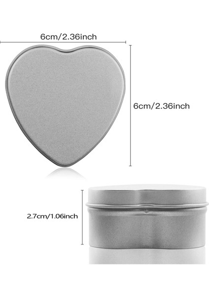 30 Adet Kalp Şekli Metal Teneke Mum Kavanozları Mum Kapları Mum Teneke Mum Yapımı Için Boş Mum Kavanozları, Şekerler (Yurt Dışından) fırsatları