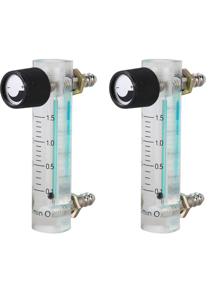 Oksijen Hava Gazı Için Kontrol Vanası ile 2x 0.1-1.5lpm 1.5l Oksijen Akış Ölçer Akış Ölçer (Yurt Dışından)