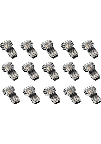 15 Adet 3 Yollu 2 Pinli Tel Konnektörleri Alçak Gerilim Evrensel Kompakt T-Tap Tel Konnektörleri 18-22 Awg Kablo Için Sıyırma Yok (Yurt Dışından)