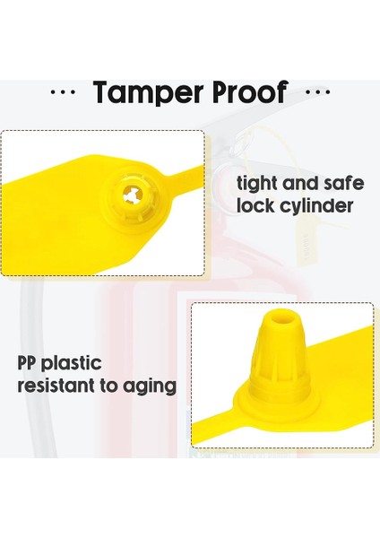 1000 Adet Plastik Sabotaj Mühürleri Etiketler Güvenlik Etiketleri Mühürler Güvenlik Numaralı Zip Kravat Etiketleri (Sarı) (Yurt Dışından) modelleri