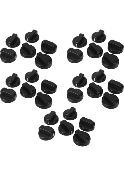 30 Pcs Mutfak Siyah Plastik Gaz Sobası Ocak Kontrol Düğmeleri (Yurt Dışından)