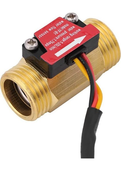 2 Parça -B1 Türbin Su Akış Sensörü G1 / 2 Inç Elektromanyetik Pirinç In-Line Hall Anahtarı Erkek Konu 1-25 L/min (Yurt Dışından)