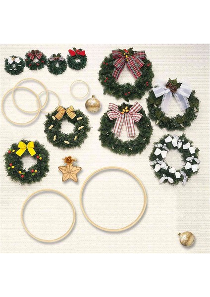 5x Rüya Bambu Yüzükler, Ahşap Daire Yuvarlak Yakalayıcı Dıy Hoop 10 cm (Yurt Dışından) modelleri