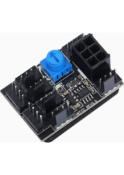 3-Pin 4-Pin Fan Adaptörü Pwm Pc Kasa Soğutma Fanı Hub 8 Yollu Splitter 6-Pin Güç Bağlantı Noktalı 12V Hız Kontrol Cihazı (Yurt Dışından)