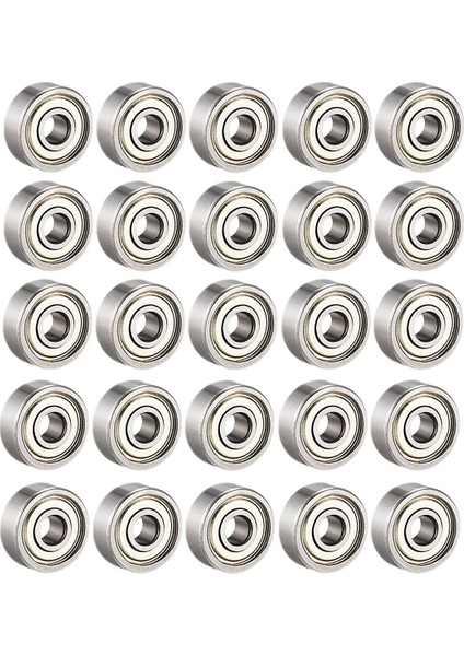 25 Adet 608 Zz , 608ZZ Metal Çift Korumalı Minyatür Derin Oluklu Kaykay (8mm x 22MM x 7mm) (Yurt Dışından)