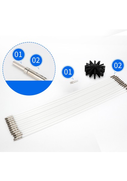 17 Adet Baca Fırça Seti Ev Endüstriyel Baca Kazanı Fırça Kurutucu Temizleme Aracı Şömine Temizleme Kiti (Yurt Dışından) fiyatları