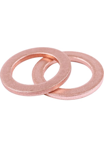 100 Adet 12MM x 18MM x 1.5mm Bakır Düz Yıkama Halkası Sızdırmazlık Parçaları (Yurt Dışından)