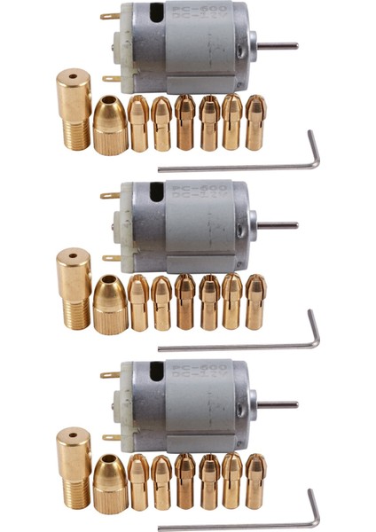 3 Adet Dc 12 V 500MA Mirco Motor ile 6 Adet 0.5-3.2mm Matkap Pens Elektrikli Pcb Araç Seti (Yurt Dışından)
