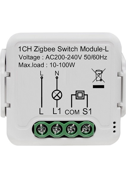1 Adet Tuya Zigbee 3.0 Akıllı Işık Anahtarı Modülü Nötr Tel Gerekmez Alexa Google Home Için Çalışır, 1 Gang (Yurt Dışından)