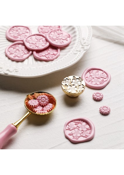 Mum Mühür Damga Yeni Desen Sakura Mühür Mum Mühür Damga Zarf Kişiselleştirilmiş Düğün Davetiyesi Dekorasyon H (Yurt Dışından)