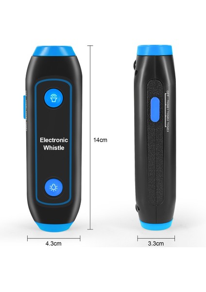 Basketbol/futbol Oyunu Hakem Düdüğü Kamp Yürüyüş Survival Elektronik Düdük Acil Durum Aracı Mavi (Yurt Dışından)