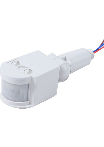 LED Hareket Sensörü 220V Otomatik Kızılötesi Pır Hareket Dedektörü Duvara Montaj Zamanlayıcı Dış Mekan 12V Sensörlü Işık Anahtarı, Beyaz (Yurt Dışından)