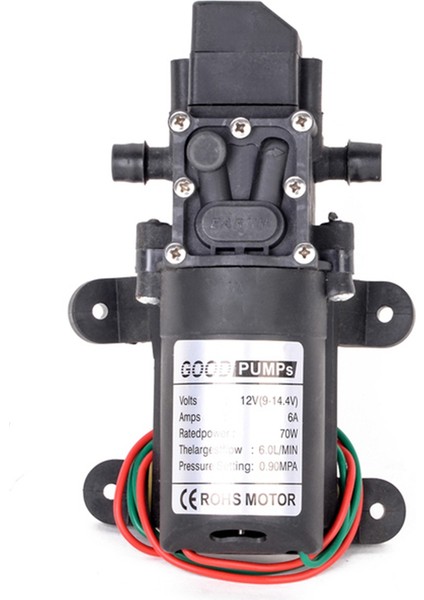 1 Adet Otomatik Akış Anahtarı 6l/min DC12V 70W 130PSI Otomatik Diyaframlı Su Pompası Kendinden Emişli Pompalar, Düz (Yurt Dışından)