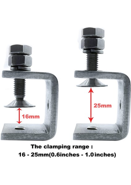 12 Adet 16-25MM Ağır Ağaç Işleme Kelepçe Seti 304 Paslanmaz Çelik C Kelepçe Kelepçe Araçları Kaynak/marangoz (Yurt Dışından)