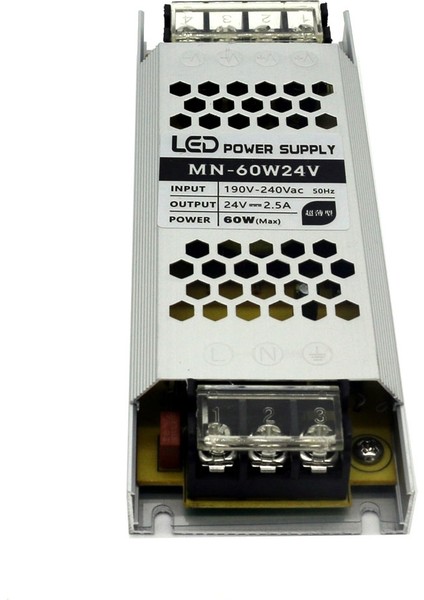 Ultra Ince Anahtarlama Güç Kaynağı Aydınlatma Trafosu AC190-240V DC24V 2.5A 60W LED Şeritler Için Güç Kaynağı Adaptörü (Yurt Dışından) fiyatları