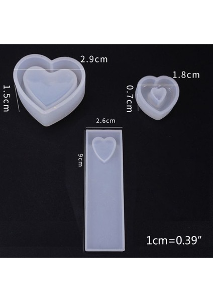 3 Adet Kristal Epoksi Reçine Kalp Şeklinde Kutu Içi Boş Kolye Kitap Ayracı Silikon Kalıp El Yapımı Dıy El Sanatları Yapma Araçları (Yurt Dışından) modelleri