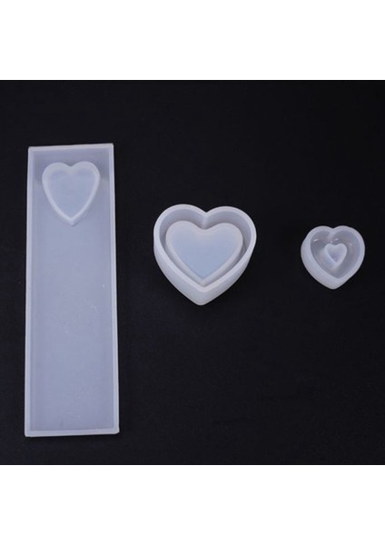 3 Adet Kristal Epoksi Reçine Kalp Şeklinde Kutu Içi Boş Kolye Kitap Ayracı Silikon Kalıp El Yapımı Dıy El Sanatları Yapma Araçları (Yurt Dışından) fırsatları