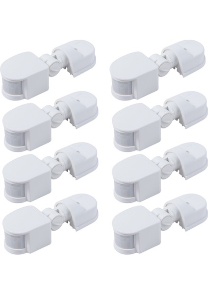 10X Kızılötesi Hareket Sensörü AC110V-240V Pır Vücut Hareket Sensörleri Için Ayarlanabilir Sensör Anahtarı (Beyaz) (Yurt Dışından)