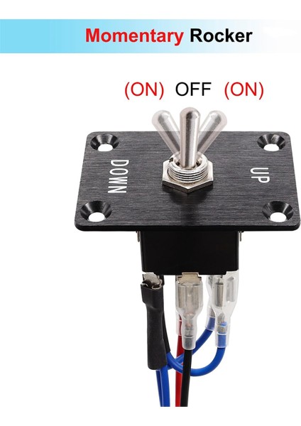 Basmalı Geçiş Anahtarları Anlık 6 Pin 3 Pozisyon (Açık)-Kapalı-(Açık)Yukarı/aşağı Polarite Ters Anahtarı, Panel, Teller ve Kapaklı (Yurt Dışından)