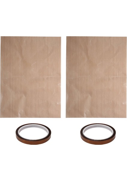 Vinil Isı Basın Transferi Için 4 Paket Isı Bandı Yüksek Sıcaklık Bandı ve Ptfe Levha, Süblimasyon Isıya Dalı (Yurt Dışından)