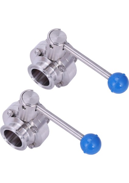 2x 1-1/2 Inç 38MM SUS304 Paslanmaz Çelik Sıhhi 1.5 Inç Üçlü Kelepçe Geçme Burç Kelebek Akış Kontrol Vanası Homebrew Bira Süt (Yurt Dışından)