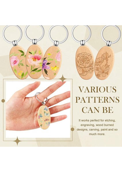 50 Adet Ahşap Anahtarlık Oval Ahşap Gravür Boşlukları Bitmemiş Ahşap Anahtarlık Anahtar Etiketi Dıy Hediye El Sanatları Için (Oval) (Yurt Dışından) fırsatları
