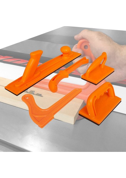 5 Parçalı Itme Kolu Turuncu Ağaç Işleme Planyası Yönlendirici, Marangoz ve Masa Testere Ağaç Işleme Aletleri Için Uygundur. (Yurt Dışından) modelleri