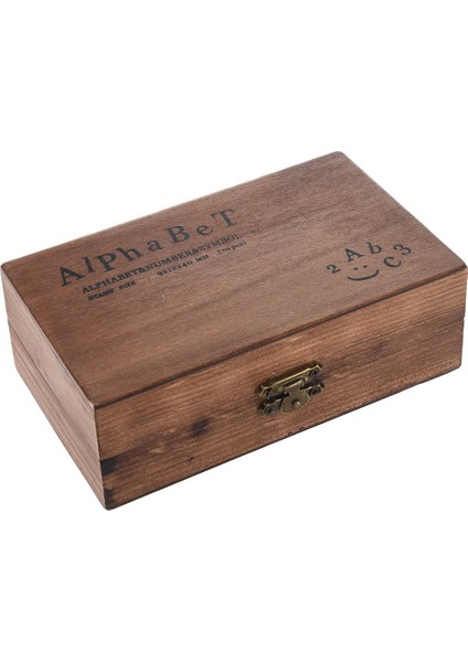 70 Adet Lastik Pul Seti Vintage Ahşap Kutu Kutu Alfabe Harfler Numarası Zanaat Paketi (Mürekkep Pedi Dahil Değil) (Yurt Dışından)