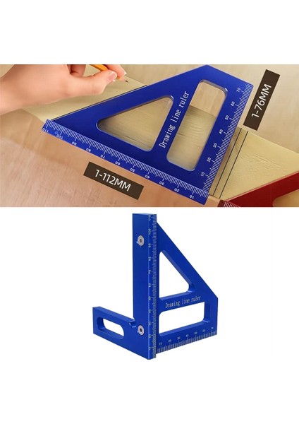 3D Çok Açılı Ölçüm Cetveli, 45/90 Derece Alüminyum Alaşımlı Ağaç Işleme Kare Iletki, Mühendis Marangoz Için (Yurt Dışından) modelleri