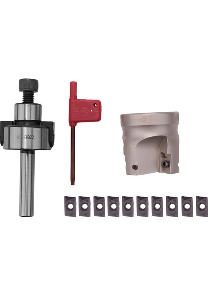 C12 FMB22 + 400R Sağ Açı Omuz Yüz Freze Kesici 50MM + 10 Adet APMT1604 Karbür Uçlar Anahtarı ile Freze Aracı (Yurt Dışından) fiyatları