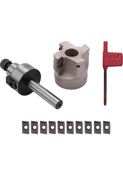 C12 FMB22 + 400R Sağ Açı Omuz Yüz Freze Kesici 50MM + 10 Adet APMT1604 Karbür Uçlar Anahtarı ile Freze Aracı (Yurt Dışından) fırsatları
