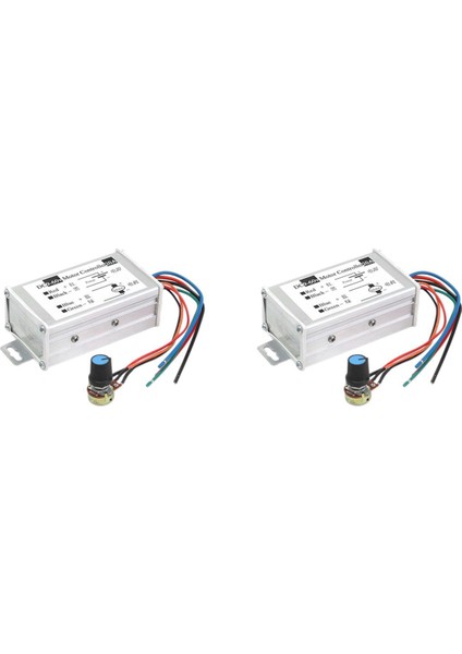 2x DC9V 12V 24V 48V 60V 20A Pwm Motor Hız Kontrol Regülatörü Sürücüsü 0-1200W Ayarlanabilir Akım (Yurt Dışından)