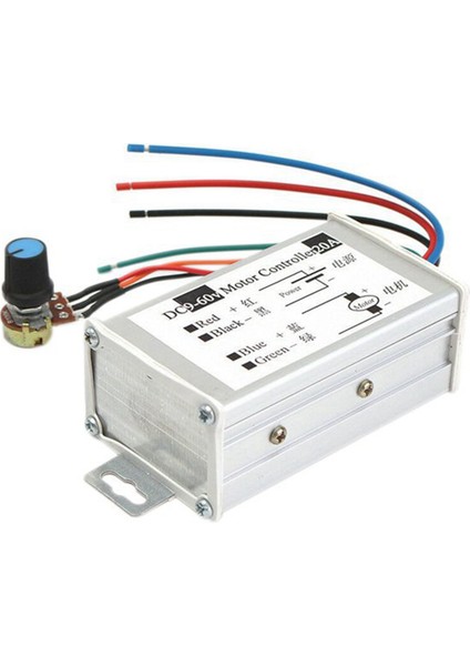 2x DC9V 12V 24V 48V 60V 20A Pwm Motor Hız Kontrol Regülatörü Sürücüsü 0-1200W Ayarlanabilir Akım (Yurt Dışından) modelleri