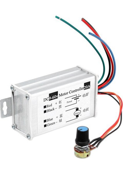 2x DC9V 12V 24V 48V 60V 20A Pwm Motor Hız Kontrol Regülatörü Sürücüsü 0-1200W Ayarlanabilir Akım (Yurt Dışından) indirimleri