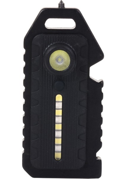 LED Kırmızı Mavi Omuz Polis Işığı USB C Şarj Edilebilir Yanıp Sönen Güvenlik Yenilik Aydınlatma Anahtarlık El Feneri Uyar Işığı D (Yurt Dışından)