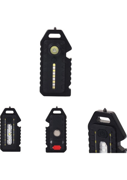 LED Kırmızı Mavi Omuz Polis Işığı USB C Şarj Edilebilir Yanıp Sönen Güvenlik Yenilik Aydınlatma Anahtarlık El Feneri Uyar Işığı D (Yurt Dışından) fiyatları