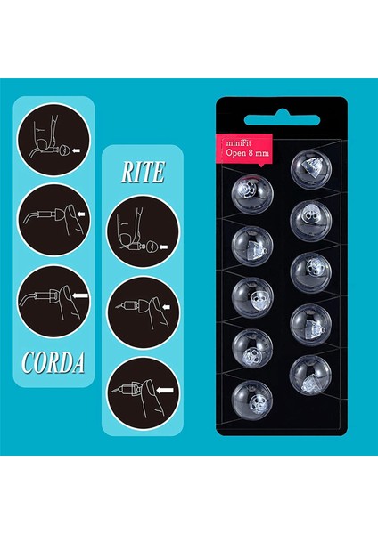 Minifit Açık Havalandırmalı Kubbeler Için Işitme Cihazı Kubbeleri: 4 Paket (8 Mm), Işitme Cihazı Malzemeleri Için Evrensel Kubbeler (Yurt Dışından)