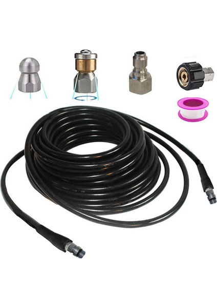 6 Adet 20M Patlamaya Dalı Tarama Cihazı Yüksek Basınçlı Otomobil Su Çıkış Kauçuk Hortum Kanalizasyon Temizliği Için (Yurt Dışından)