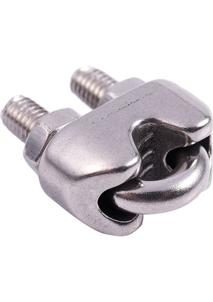 8 Adet Paslanmaz Çelik Kablo Klipsi Eyer Kelepçesi Halatlar Için 0.3 cm 3mm Tel (Yurt Dışından)
