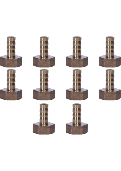 10X Altın Pirinç Bağlantı 10MM Hortum Diken 1/2 Inç Npt Dişi Konu Düz Konnektör (Yurt Dışından)