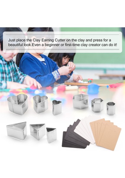 24 Adet Polimer Kil Kesiciler, 10 Şekiller Kil Kesiciler Küpe Kartları, Küpe Kancaları, Takı Yapımı Için (Yurt Dışından) indirimleri