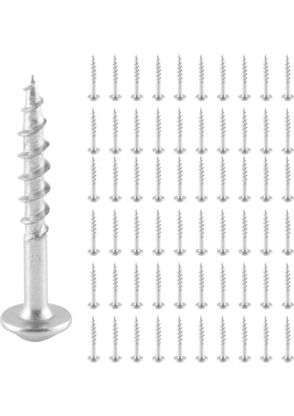 100 Adet Ağaç Işleme 32MM Cep Delik Vidaları Ph2 Sürücü Kafası Akıllı Vida Cep Delik Jig Için (Yurt Dışından)