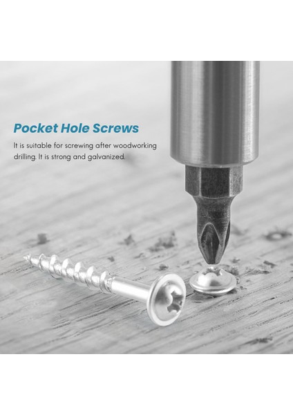 100 Adet Ağaç Işleme 32MM Cep Delik Vidaları Ph2 Sürücü Kafası Akıllı Vida Cep Delik Jig Için (Yurt Dışından)