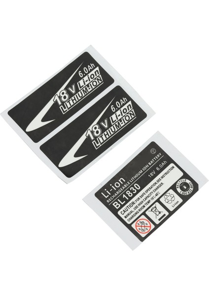 20 Takım BL1830 Etiket Lityum Iyon Pil 18V 6.0AH Etiket Etiketi 18V Pil Için Uygun Logo (Yurt Dışından) modelleri