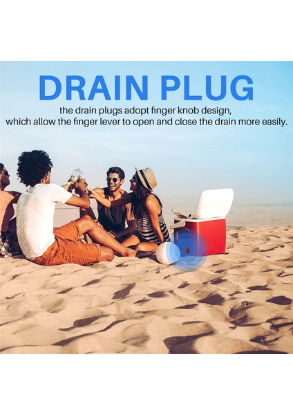 Soğutucu Tahliye Tapalarının Değiştirilmesi Çoğu Rotomolded Soğutucu ile Uyumlu, Sızdırmaz Tasarımlı Küçük Tahliye Tapaları 1 Adet (Yurt Dışından) indirimleri